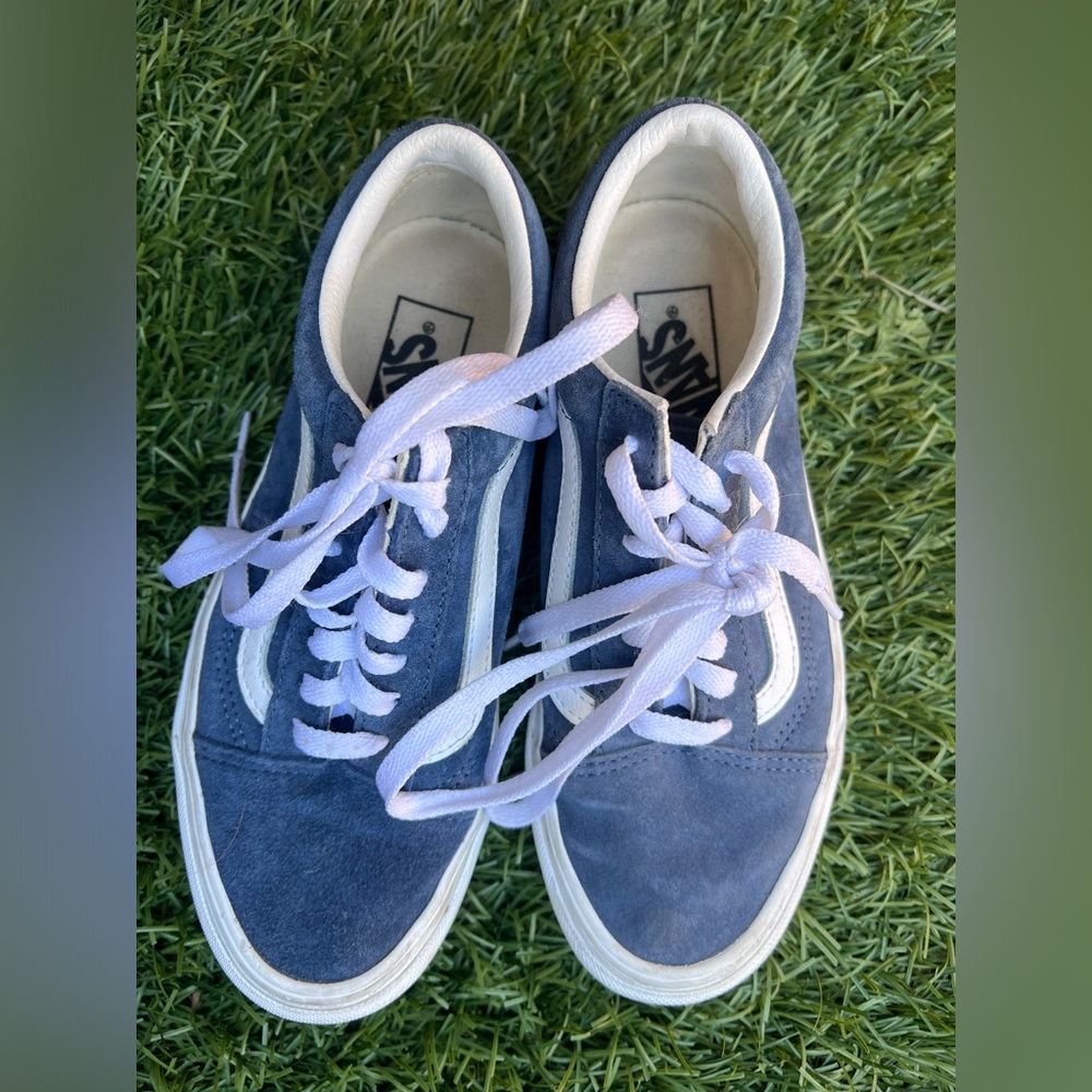 Vans Blue and White Women's Shoes
